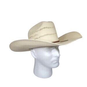 Bailey Hat Cowboy Fitted Mens 6 7/8 White Straw Delafield Bangora Western